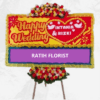 Karangan Bunga Papan Happy Wedding Terjangkau