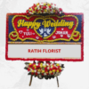 Karangan Bunga Papan Happy Wedding Murah